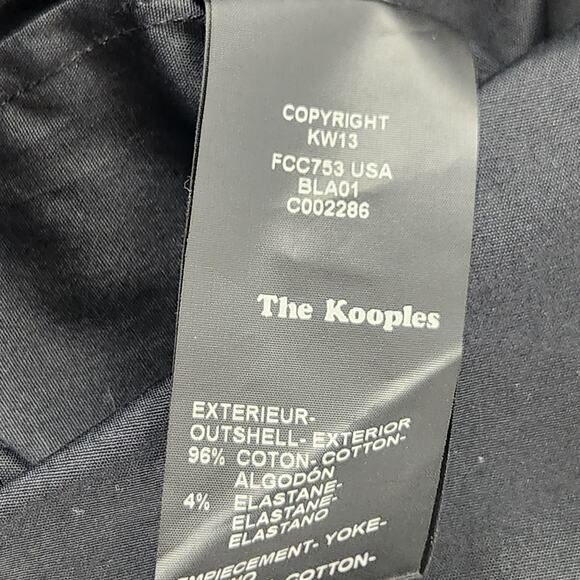 The Kooples Button Down Shirt Womens XS Black Burgundy Leopard Classic Luxe - Picture 7 of 11